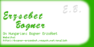 erzsebet bogner business card